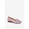 Dámské balerínky ASA222-7 růžovo-bílé -Step in style
