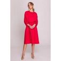 Pletené šaty S403  červené - Stylove