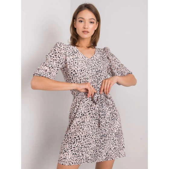 Dámské šaty LK SK 508079.47P Pudr růžová vzor - Lakerta