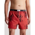 Pánské trenýrky 000NB3411A GNP červené s potiskem - Calvin Klein