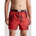 Pánské trenýrky 000NB3411A GNP červené s potiskem - Calvin Klein