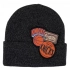 Pánská / junior čepice New York NBA Logo HCFK4341 Tmavě šedá s černou vzor oranžová - Mitchell & Ness