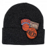 Pánská / junior čepice New York NBA Logo HCFK4341 Tmavě šedá s černou vzor oranžová - Mitchell & Ness