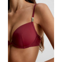 Dámská plavková podprsenka bikini KW0KW02278 XN0 bordó - Calvin Klein