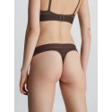 Dámská tanga 000QF7287E BKC tm. hnědé - Calvin Klein