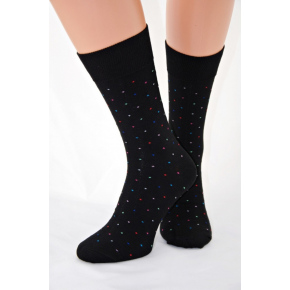 Pánské ponožky černé s tečkami - Regina