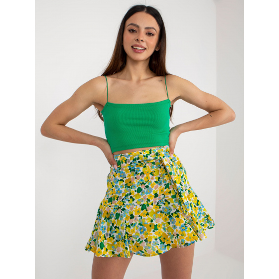 Dámská mini sukně-šortky NM SD AB033.46P Žlutá mix - FPrice