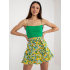 Dámská mini sukně-šortky NM SD AB033.46P Žlutá mix - FPrice