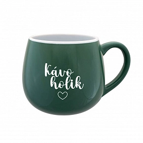 KÁVOHOLIK - zelený keramický hrníček 300 ml KÁVOHOLIK - zelený keramický hrníček 300 ml