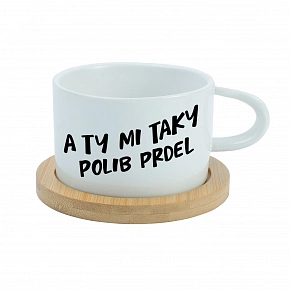 A TY MI TAKY POLIB PRDEL - bílá hrníček makronka 200 ml