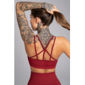 Sportovní podprsenka Seamless Bordo - Gym Glamour