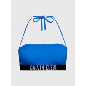 Dámská plavková podprsenka Bandeau KW0KW01966 C4X modrá-černá - Calvin Klein