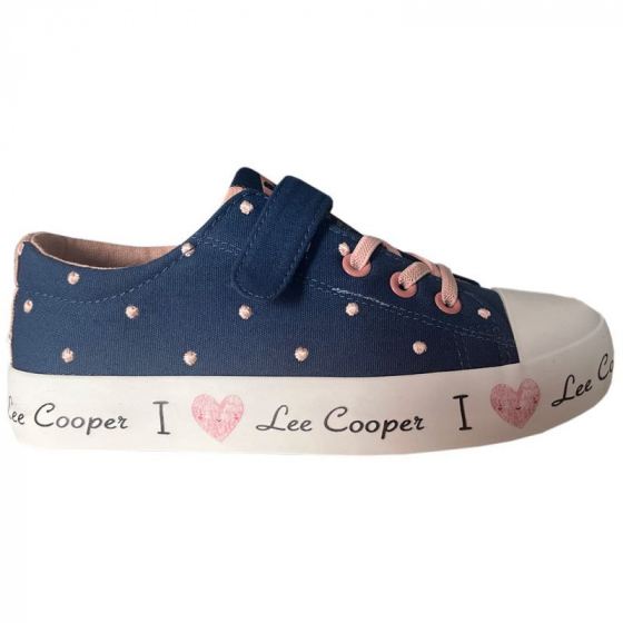 Dívčí sportovní boty Jr LCW-24-02-2161K Jeans modrá s růžovou - Lee Cooper