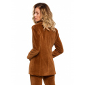 Sametové sako s knoflíkem M643 - Moe