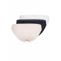 Dámské kalhotky 3Pack UW0UW05284 0VR černé/bílé/sv. růžové - Tommy Hilfiger