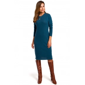 Dámské svetrová šaty S178 Petrolejová - Stylove