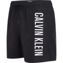 Pánské plavky MEDIUM DRAWSTRING KM0KM01004 BEH černé - Calvin Klein