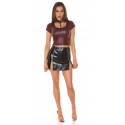 Sexy tričko Wet look 94901 fialové - KouCla