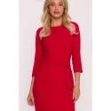 Šaty s volánkem S425  červené - Stylove