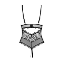 Dámské body Perisia Crotchless Teddy černé - Obsessive
