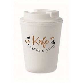 KAFE S DONÁŠKOU DO POSTELE - bílý termohrnek 300 ml KAFE S DONÁŠKOU DO POSTELE - bílý termohrnek 300 ml
