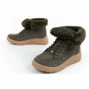 Dámské kotníkové zateplené boty F30232 1020 400Tmavě zelená s hnědou - Scholl
