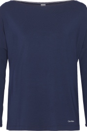 Dámské tričko na spaní QS6264E-2VZ tmavěmodrá - Calvin Klein