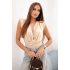 Dámská saténová halenka 10047 béžová - Kesi