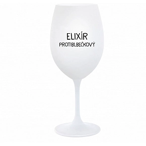 ELIXÍR PROTIBLBEČKOVÝ - bílá  sklenice na víno 350 ml