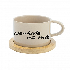 NEMLUVTE NA MĚ - krémový hrníček makronka 200 ml