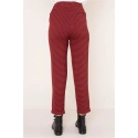 Dámské vzorované kalhoty 12586 Červená s černou - FPrice