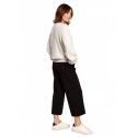 Dámský svetr s knoflíky světle šedý BK067 - BEwear