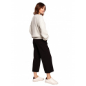 Dámský svetr s knoflíky světle šedý BK067 - BEwear