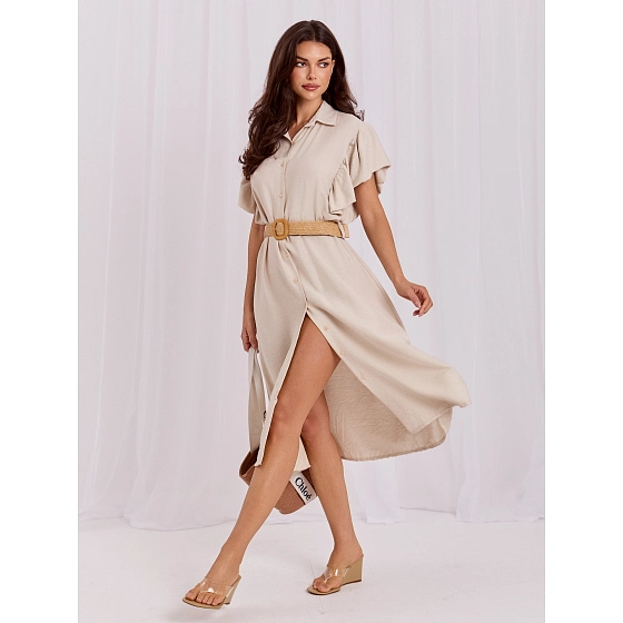 Dámské šaty MI SK 82970.86 světle béžové - Milady
