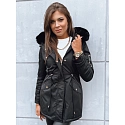 Dámská zimní bunda parka GODDESS TY3867 černá - FashionStreet