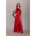 Dlouhé šaty SUK0461 červené - Roco Fashion