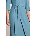 Šaty S396 zavazovací tyrkysově modré - Stylove