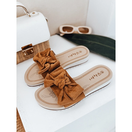 Dámské žabky ZY0996 camel - FashionStreet 