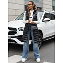 Dámská prošívaná vesta s kapucí TY5255 černá  - FashionStreet 