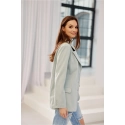 Dámské sako ZAK0016 sv.tyrkys - Roco Fashion 