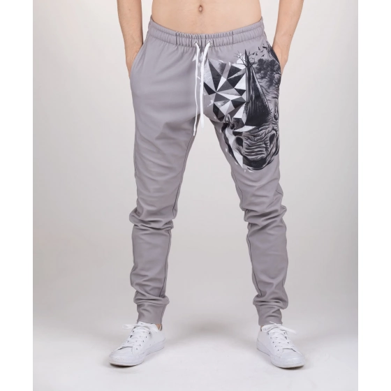 Unisex tepláky 2121560 / AFD394 Šedá s potiskem - Aloha From Deer