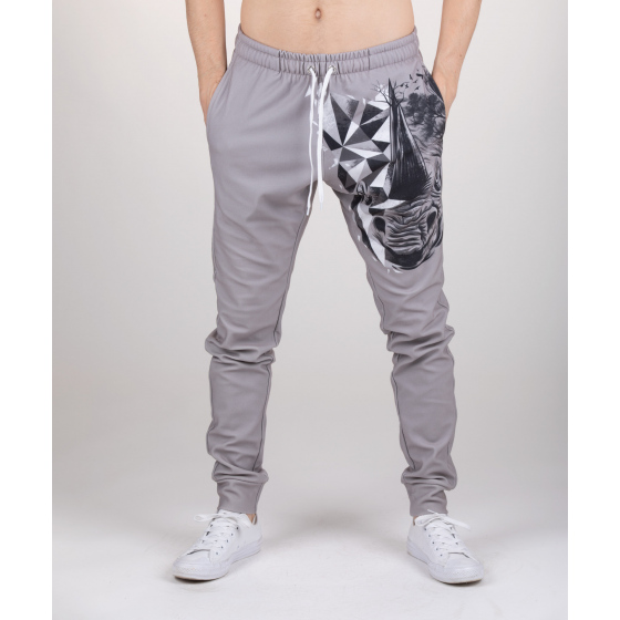 Unisex tepláky 2121560 / AFD394 Šedá s potiskem - Aloha From Deer