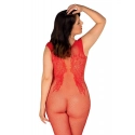 Žhavé body N112 bodystocking red XL/XXL - Obsessive