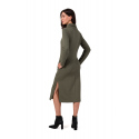 Dámské šaty B274 Khaki - BeWear