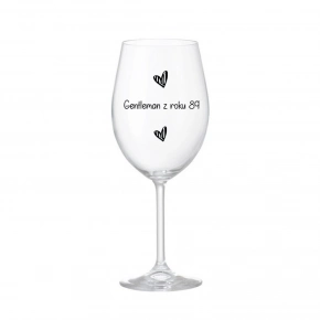 Gentleman z roku 89 - čirá sklenice na víno 350 ml