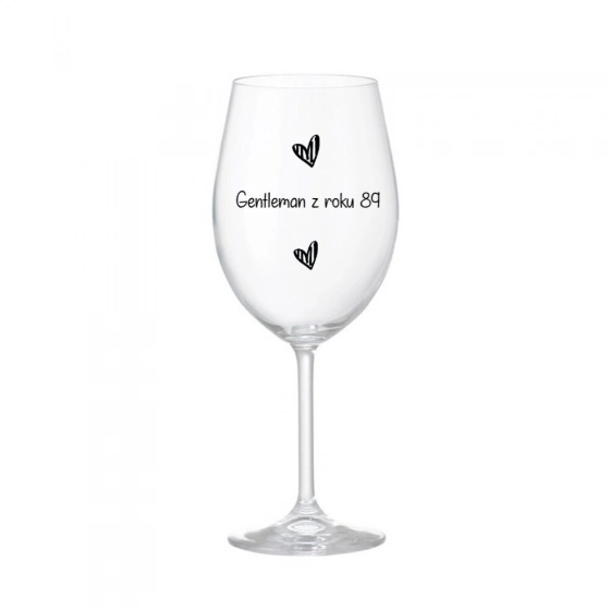 Gentleman z roku 89 - čirá sklenice na víno 350 ml