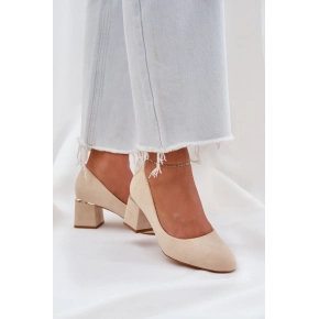 Lodičky na sloupku M380 béžové - Step in style