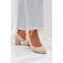 Lodičky na sloupku M380 béžové - Step in style