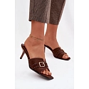 Dámské sandály 9764 hnědé - Sweet Shoes