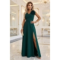 Dámské maxi šaty 669-1 lahvově zelené - Numoco